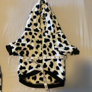 Dalmatian 🐾  Black & White Spotted Zip up Hoodie / Costume for Dog 🐾